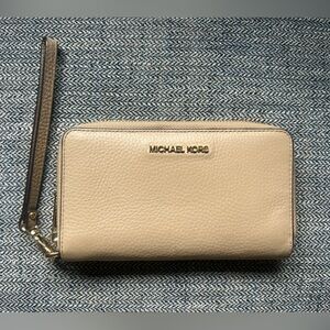 Michael Kors Tan Wristlet Wallet